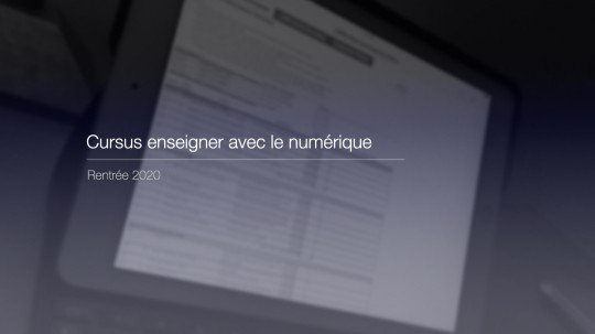 Cursus Enseigner avec le numérique